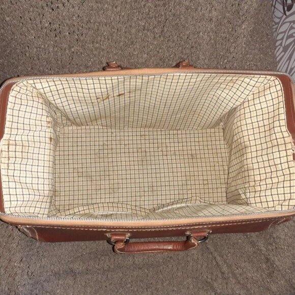 Vintage CHENEY Leather Duffle Bag-Chestnut Brown-Very Good - Picture 7 of 8